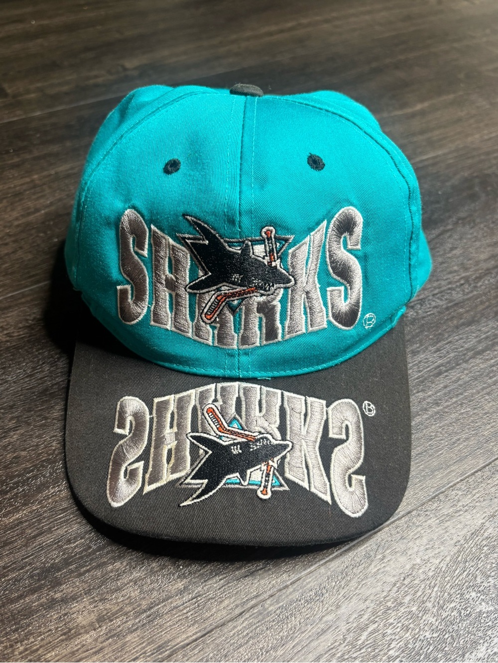 Crazy RARE Vintage San Jose Sharks NHL Snap Back Hat